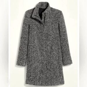 Funnel neck grey marble coat